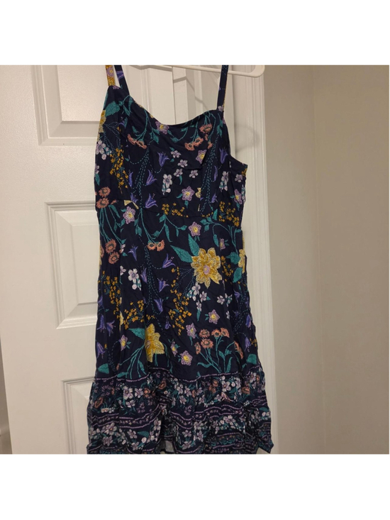 old-navy Dresses & Skirts - Old Navy floral mini dress with yellow, pink, and purple flowers on a dark backg